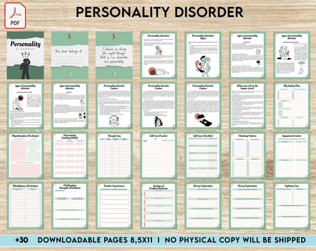 Personality disorder, bipolar, borderline, KDP interior PDF file 8,5×11 inch