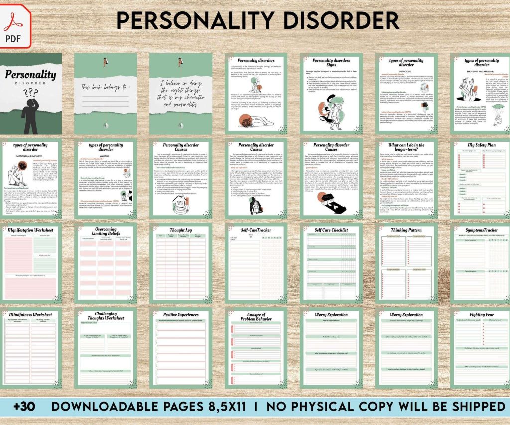 Personality disorder, bipolar, borderline, KDP interior PDF file 8,5×11 inch