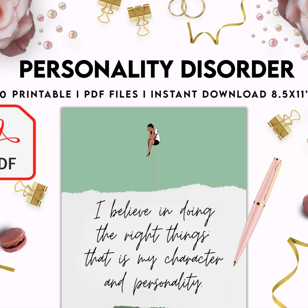 Personality disorder, bipolar, borderline, KDP interior PDF file 8,5×11 inch