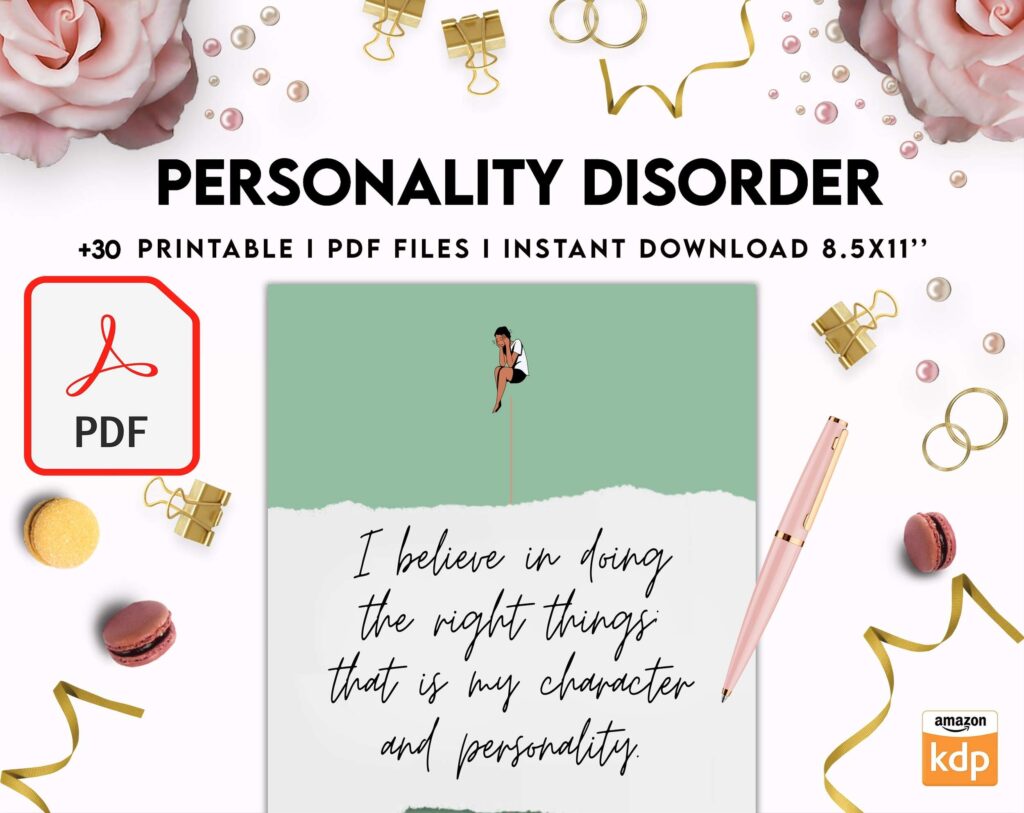 Personality disorder, bipolar, borderline, KDP interior PDF file 8,5×11 inch