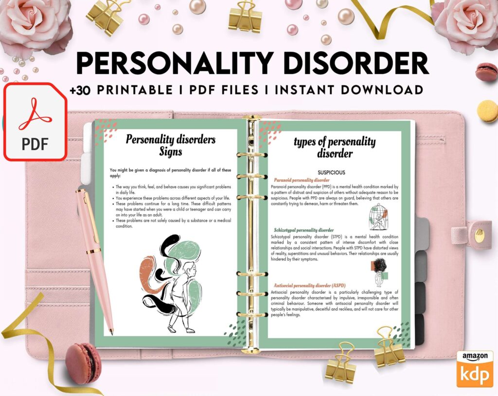 Personality disorder, bipolar, borderline, KDP interior PDF file 8,5×11 inch