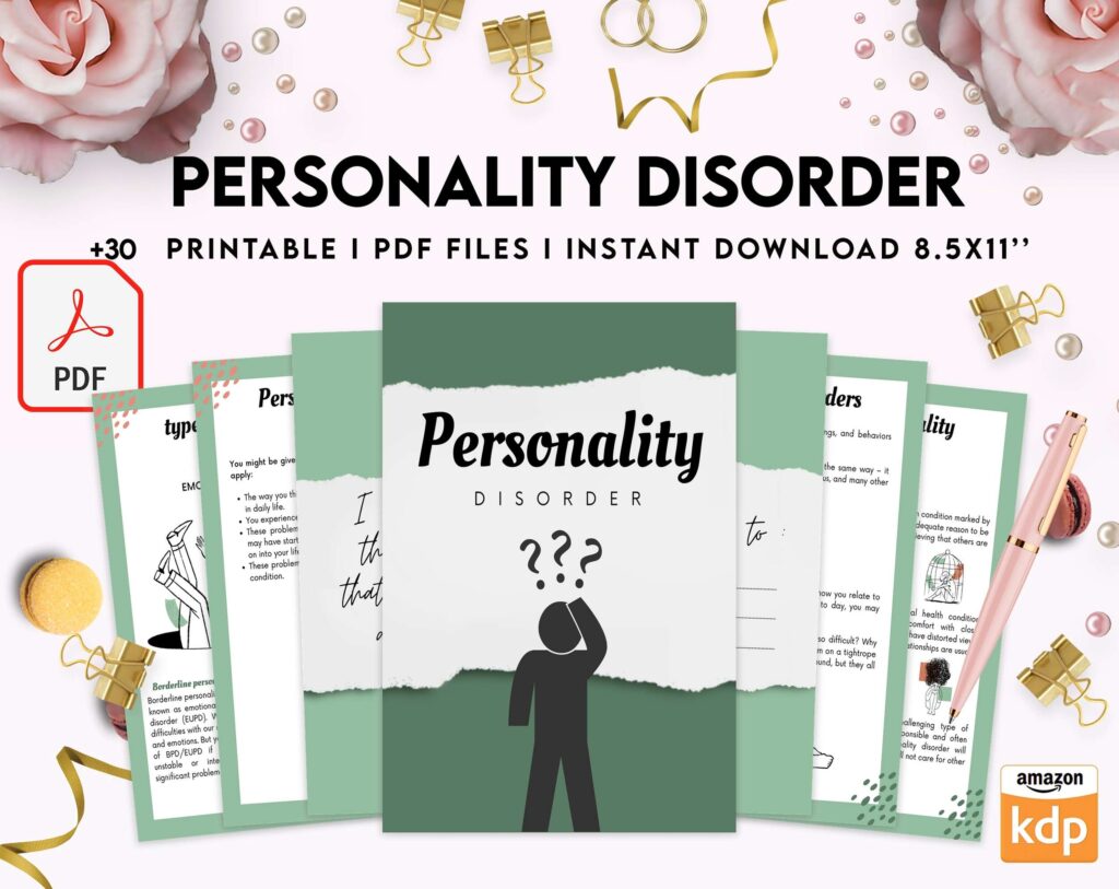 Personality disorder, bipolar, borderline, KDP interior PDF file 8,5×11 inch