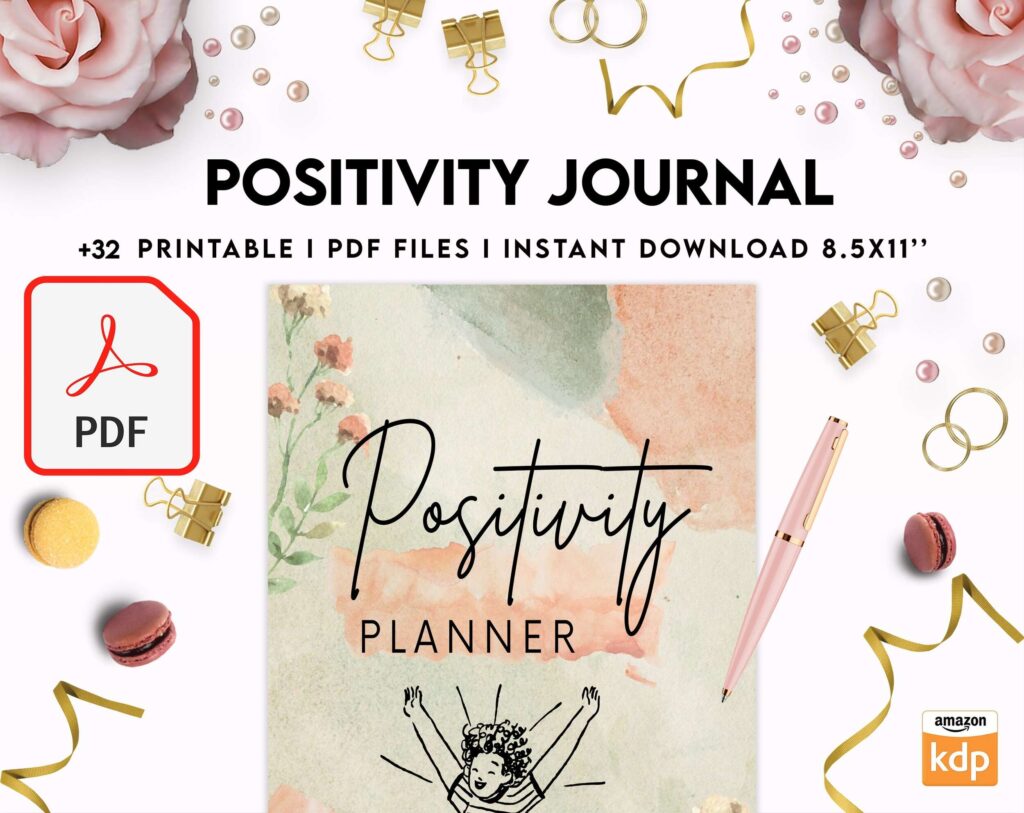 Positivity journal, positive mindset, happiness journal, KDP interior KDP interior PDF file 8,5×11 inch