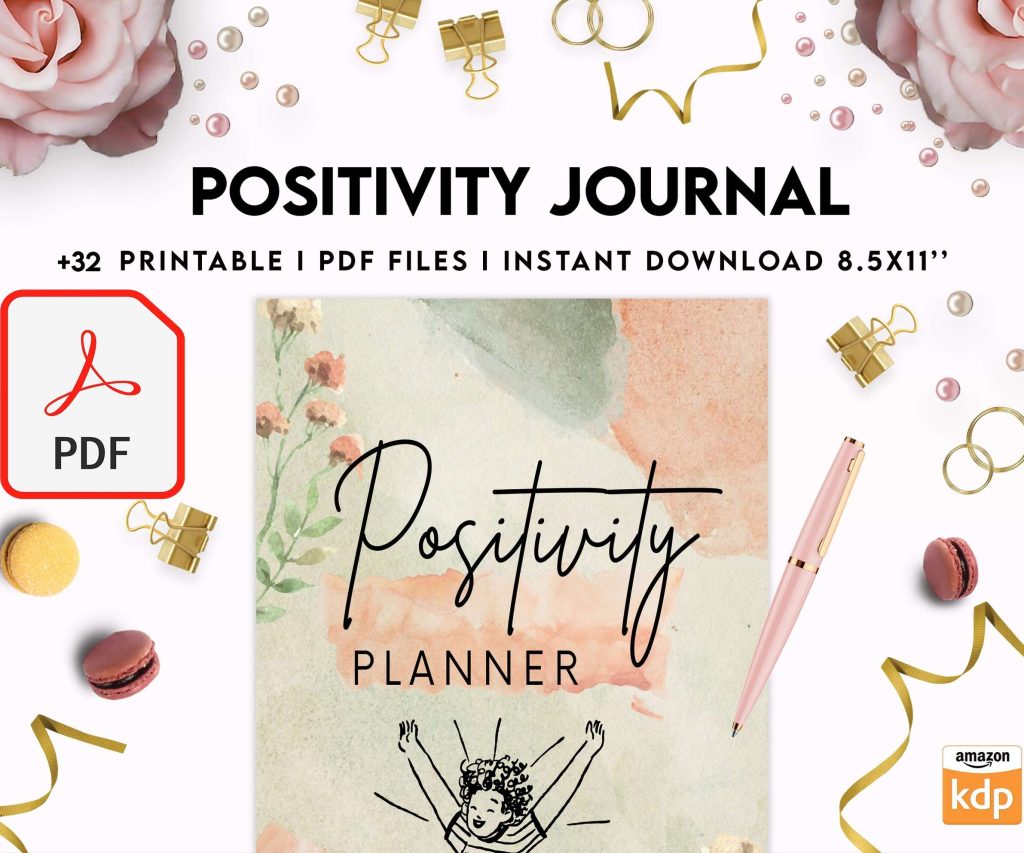 Positivity journal, positive mindset, happiness journal, KDP interior KDP interior PDF file 8,5×11 inch