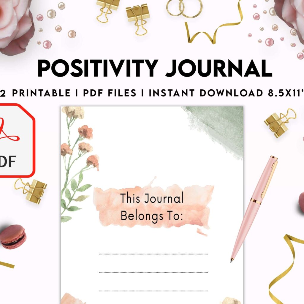 Positivity journal, positive mindset, happiness journal, KDP interior KDP interior PDF file 8,5×11 inch