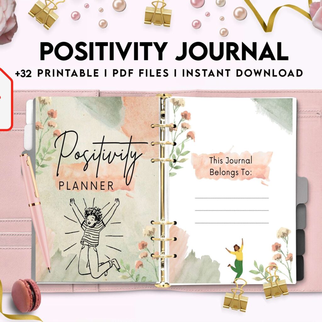 Positivity journal, positive mindset, happiness journal, KDP interior KDP interior PDF file 8,5×11 inch