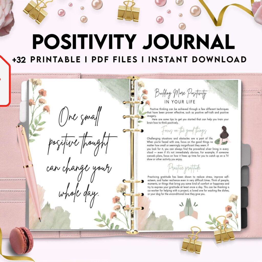 Positivity journal, positive mindset, happiness journal, KDP interior KDP interior PDF file 8,5×11 inch
