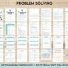Problem Solving Journal, decision making, therapy journal, anxiety journal KDP interior PDF file 8,5×11 inch