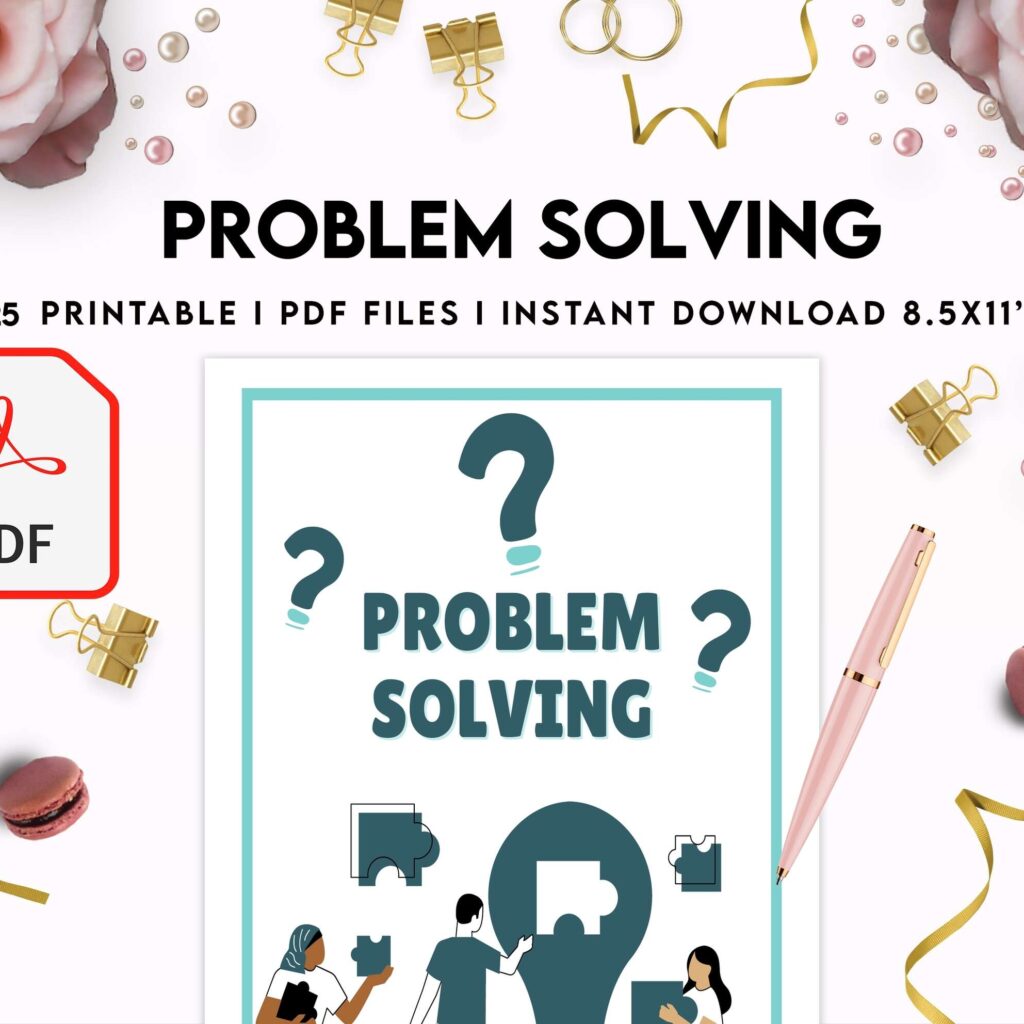 Problem Solving Journal, decision making, therapy journal, anxiety journal KDP interior PDF file 8,5×11 inch