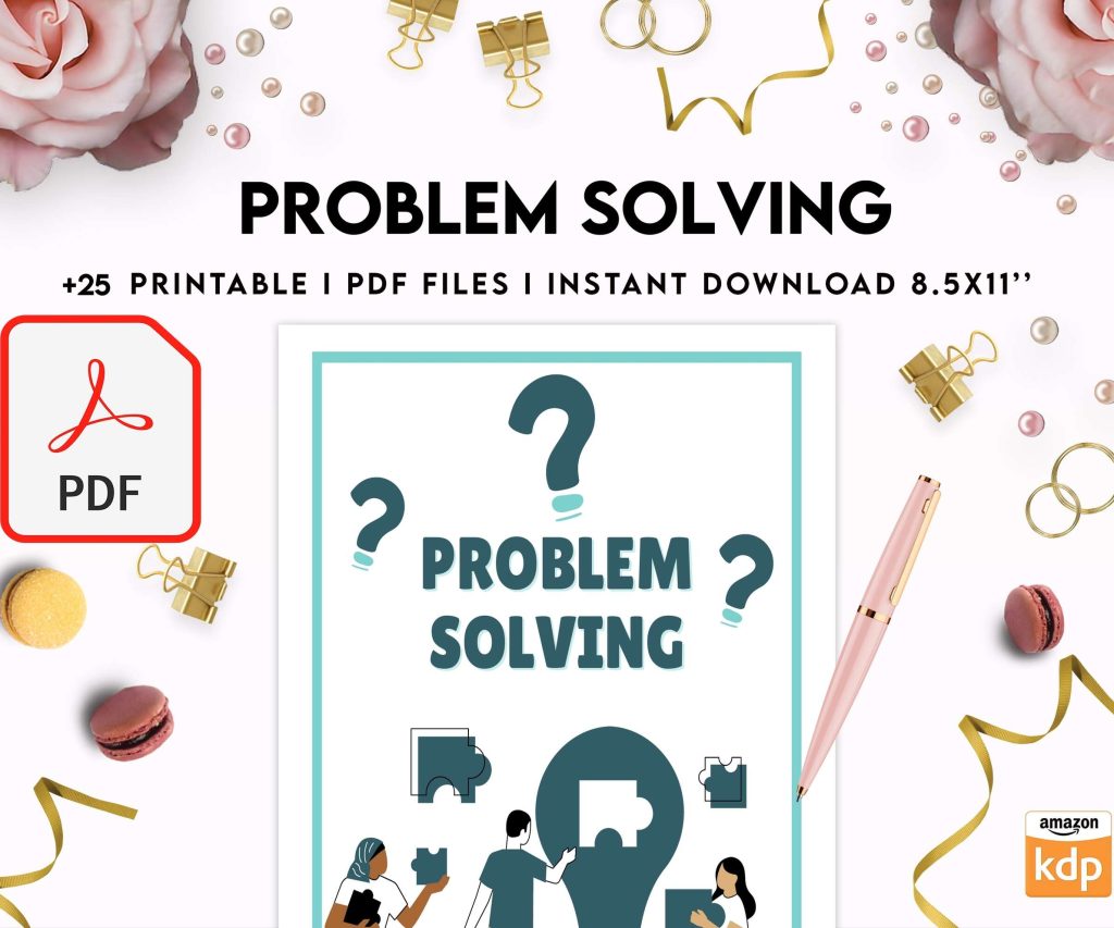 Problem Solving Journal, decision making, therapy journal, anxiety journal KDP interior PDF file 8,5×11 inch