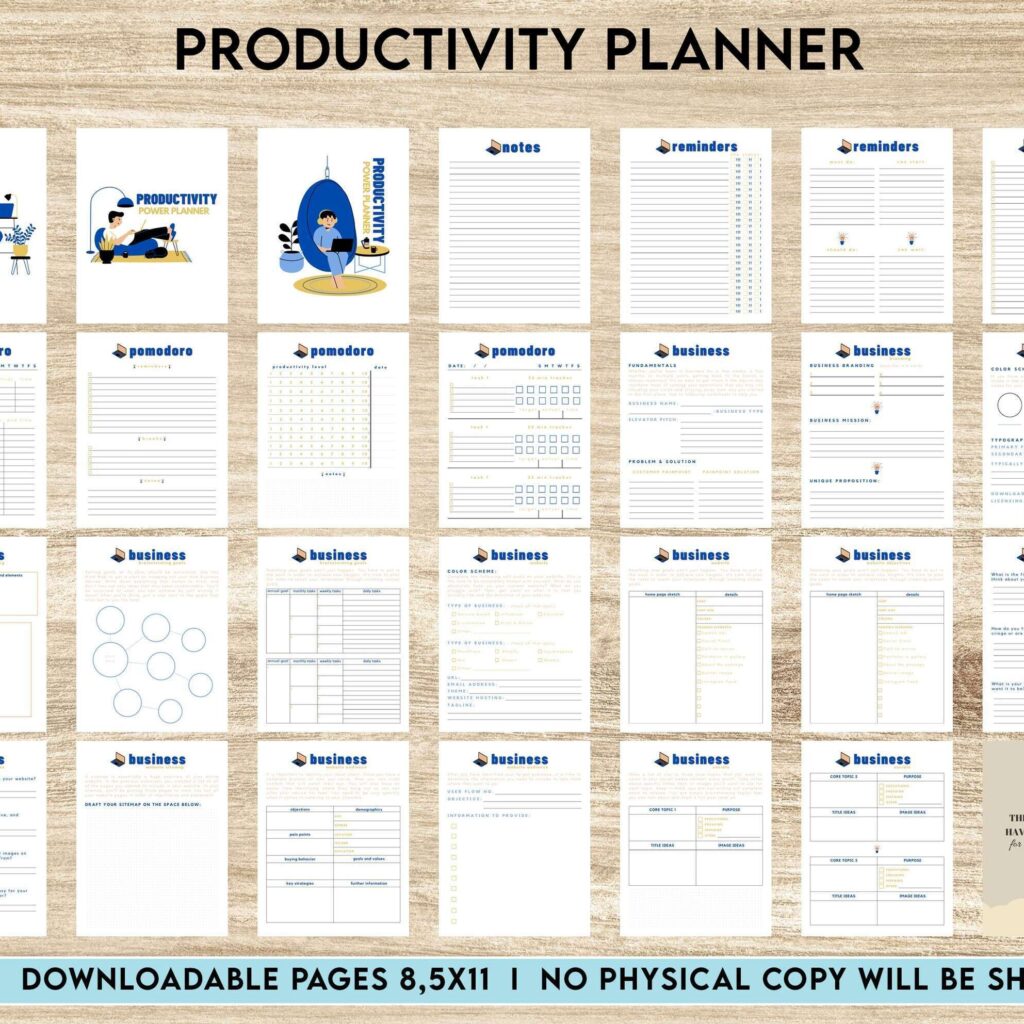Productivity Planner,daily schedule,daily to do, productivity tracker, Business planner KDP interior PDF file 8,5×11 inch