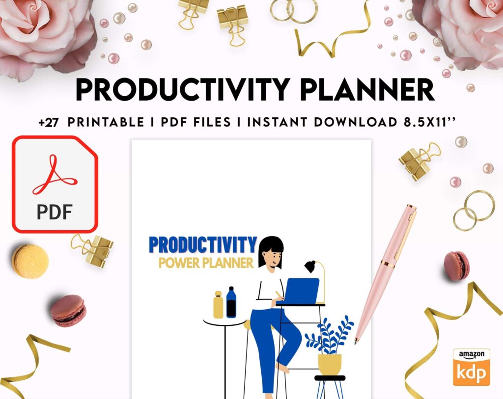 Productivity Planner,daily schedule,daily to do, productivity tracker, Business planner KDP interior PDF file 8,5×11 inch