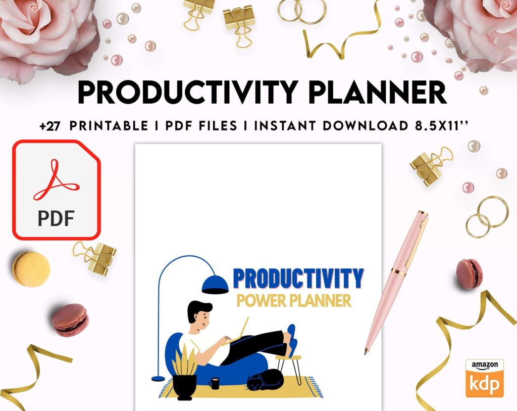 Productivity Planner,daily schedule,daily to do, productivity tracker, Business planner KDP interior PDF file 8,5×11 inch