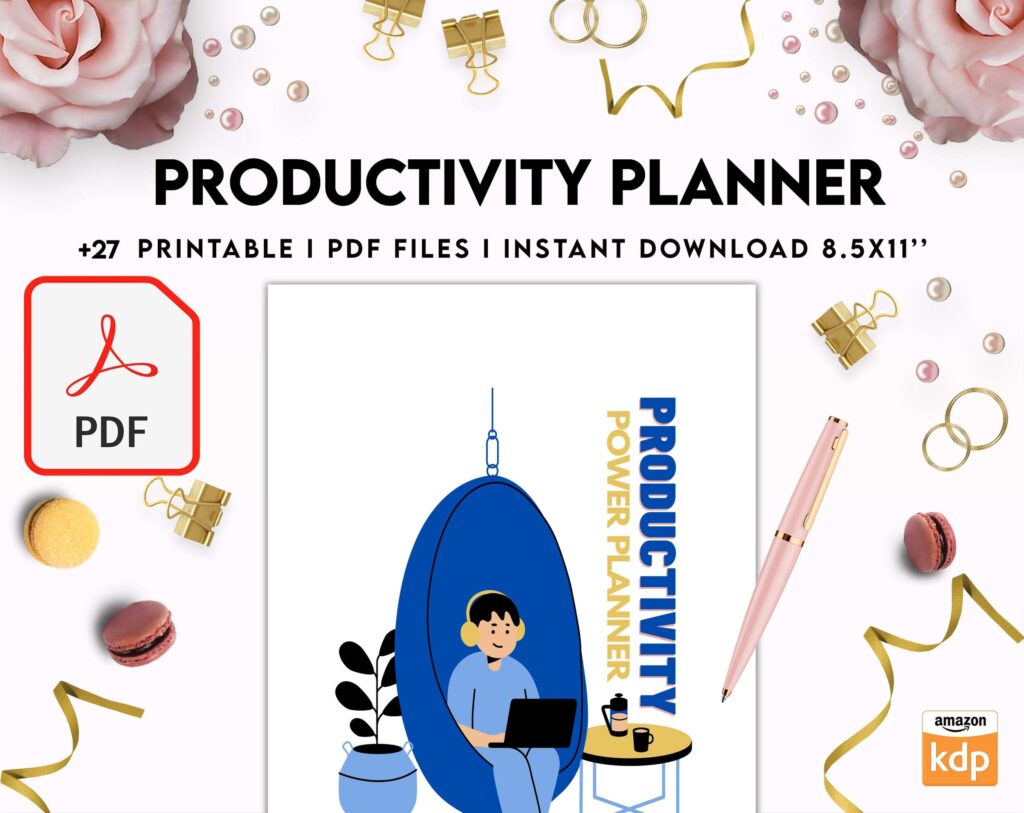 Productivity Planner,daily schedule,daily to do, productivity tracker, Business planner KDP interior PDF file 8,5×11 inch