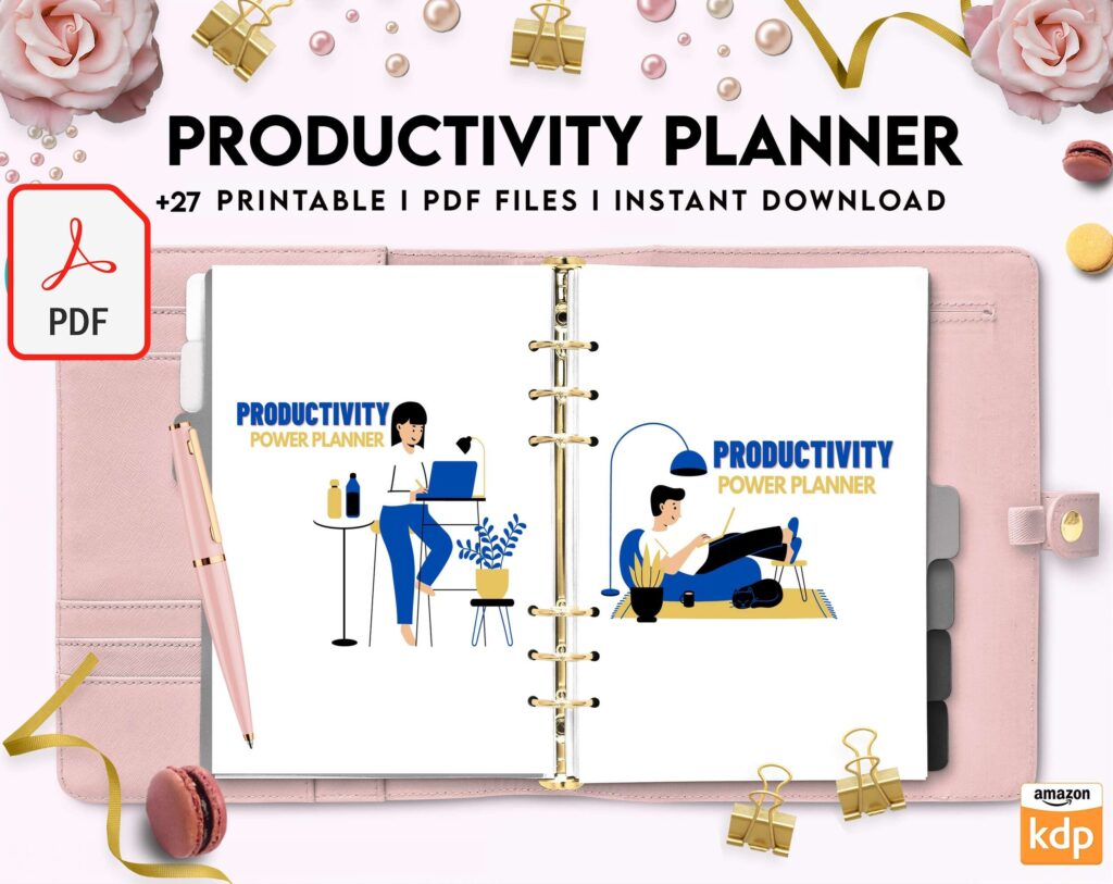 Productivity Planner,daily schedule,daily to do, productivity tracker, Business planner KDP interior PDF file 8,5×11 inch