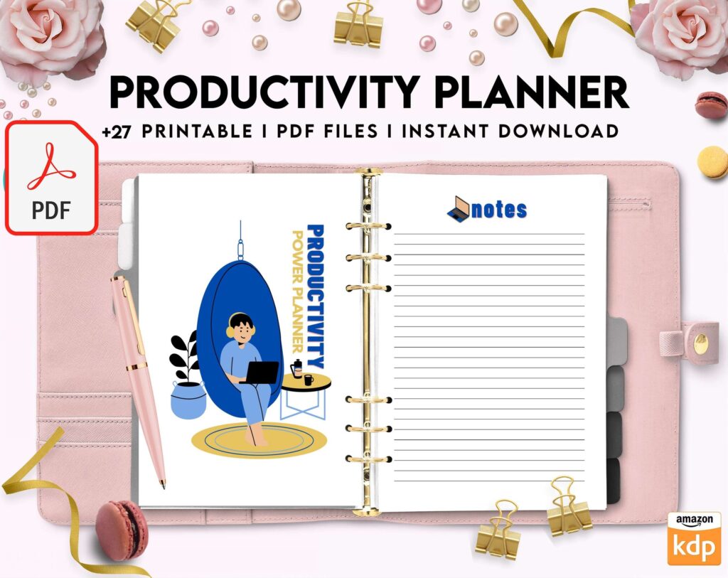 Productivity Planner,daily schedule,daily to do, productivity tracker, Business planner KDP interior PDF file 8,5×11 inch
