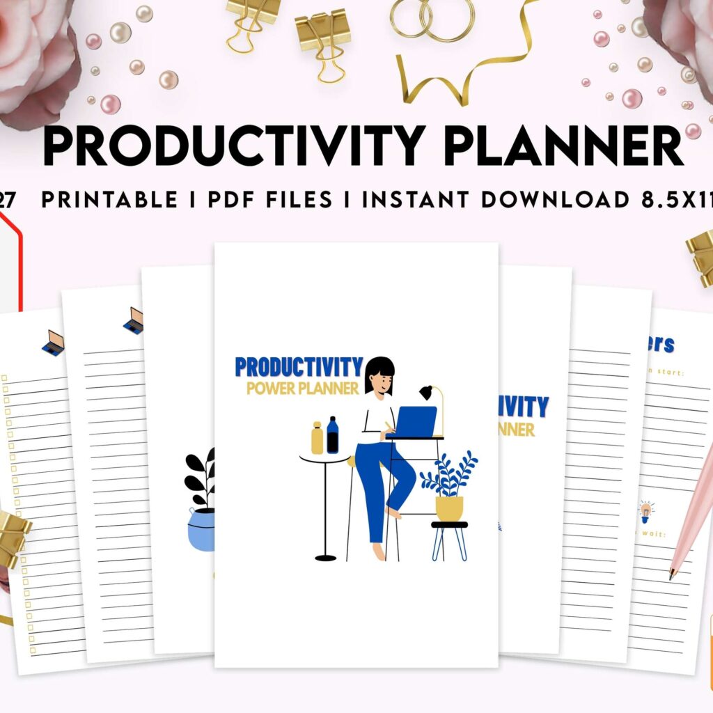 Productivity Planner,daily schedule,daily to do, productivity tracker, Business planner KDP interior PDF file 8,5×11 inch