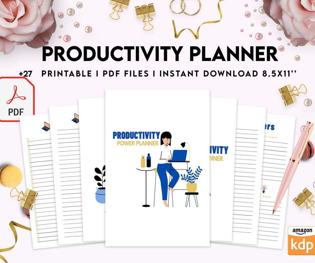 Productivity Planner,daily schedule,daily to do, productivity tracker, Business planner KDP interior PDF file 8,5×11 inch