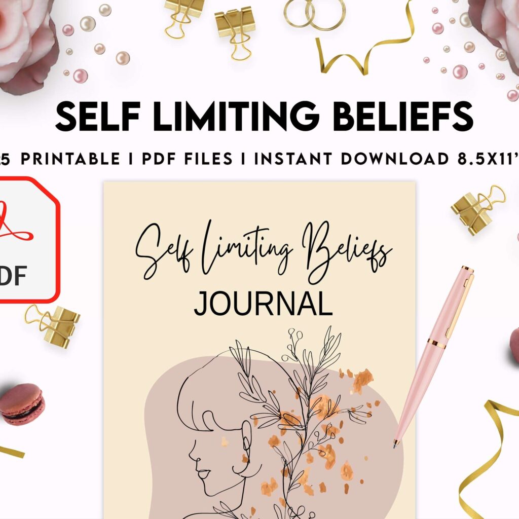 Self Limiting Beliefs, boundaries, self esteem, self confidence KDP interior PDF file 8,5×11 inch