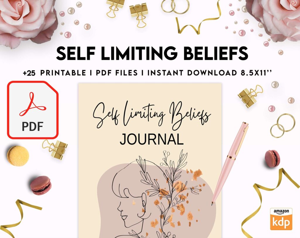 Self Limiting Beliefs, boundaries, self esteem, self confidence KDP interior PDF file 8,5×11 inch