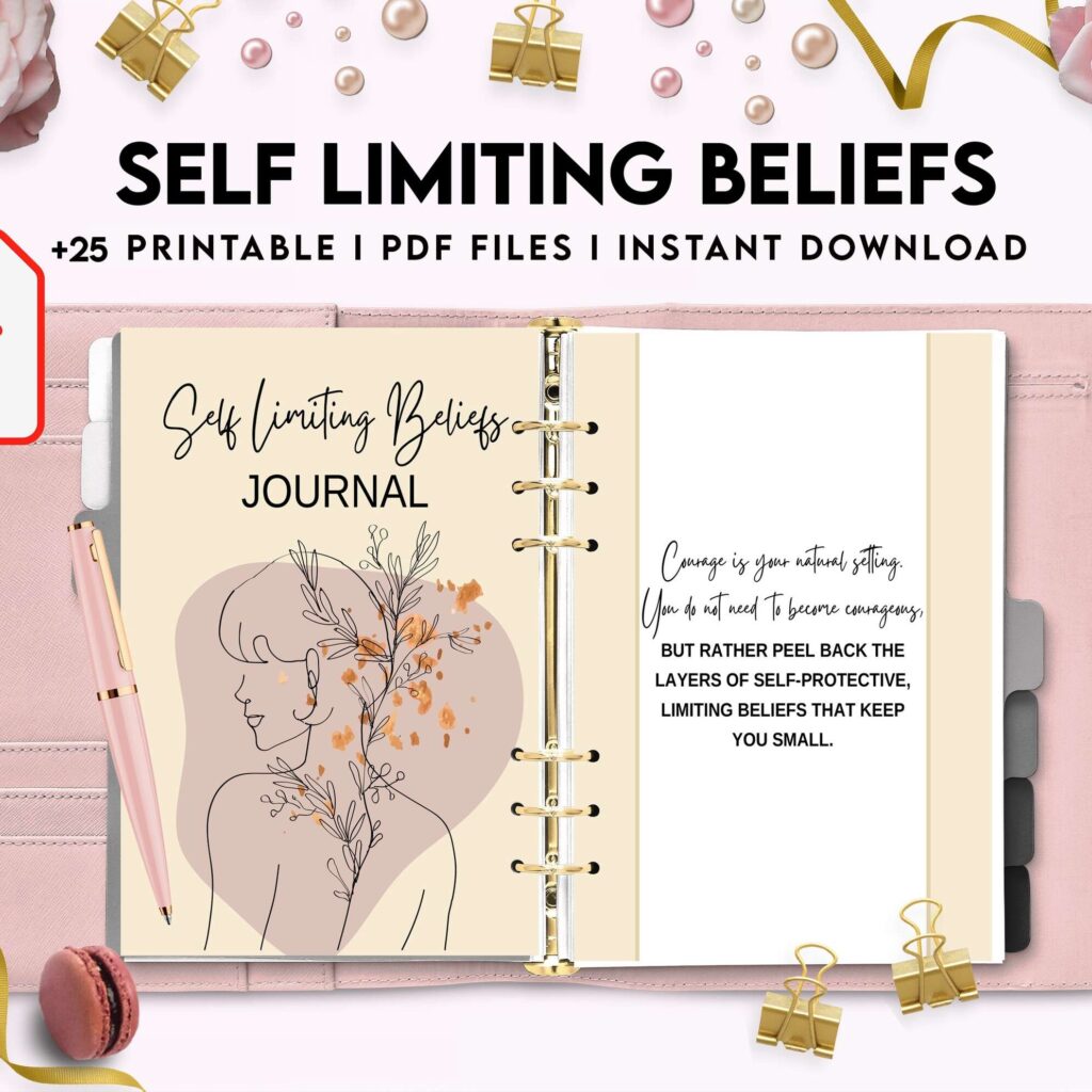 Self Limiting Beliefs, boundaries, self esteem, self confidence KDP interior PDF file 8,5×11 inch