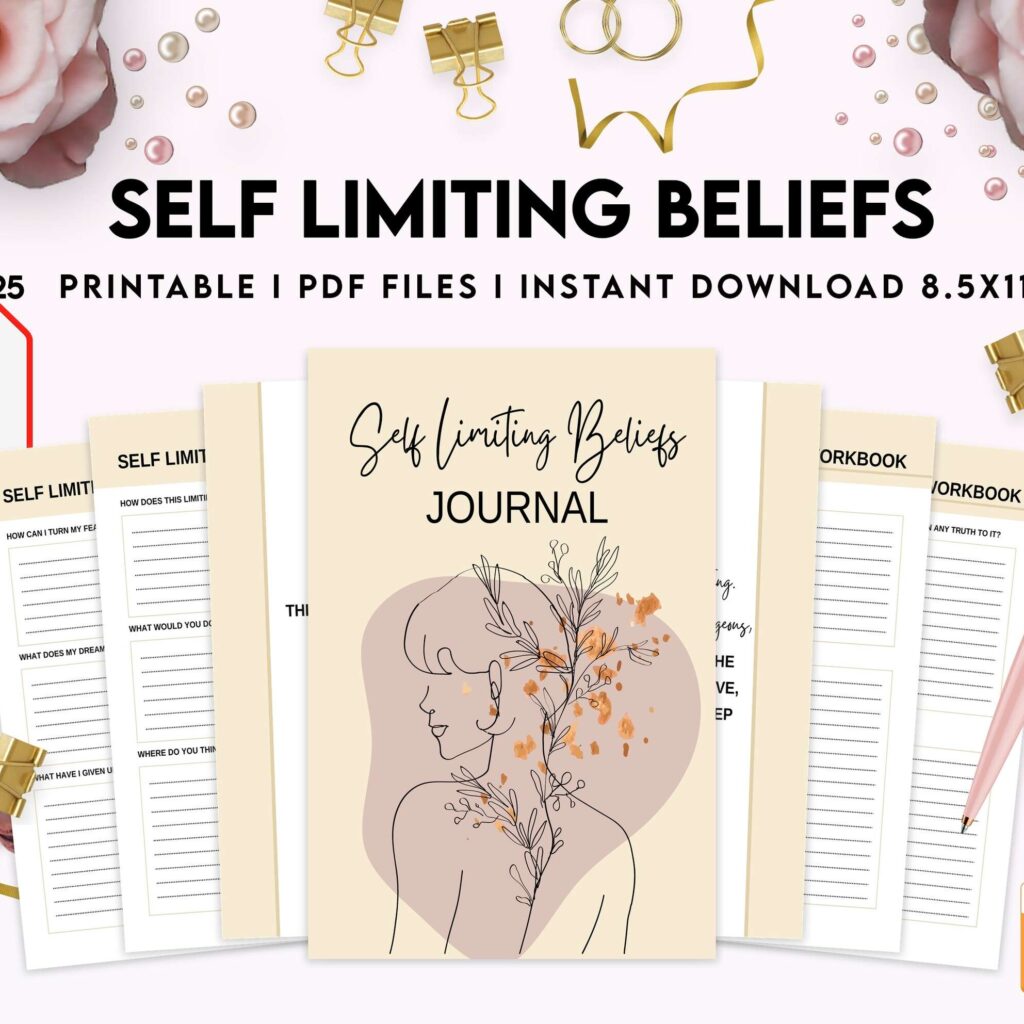 Self Limiting Beliefs, boundaries, self esteem, self confidence KDP interior PDF file 8,5×11 inch