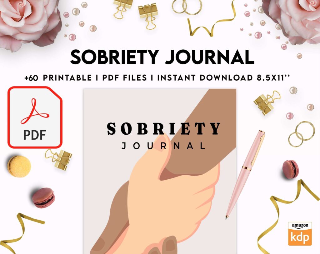Sobriety, Addiction recovery Journal, calmness, KDP interior PDF file 8,5×11 inch