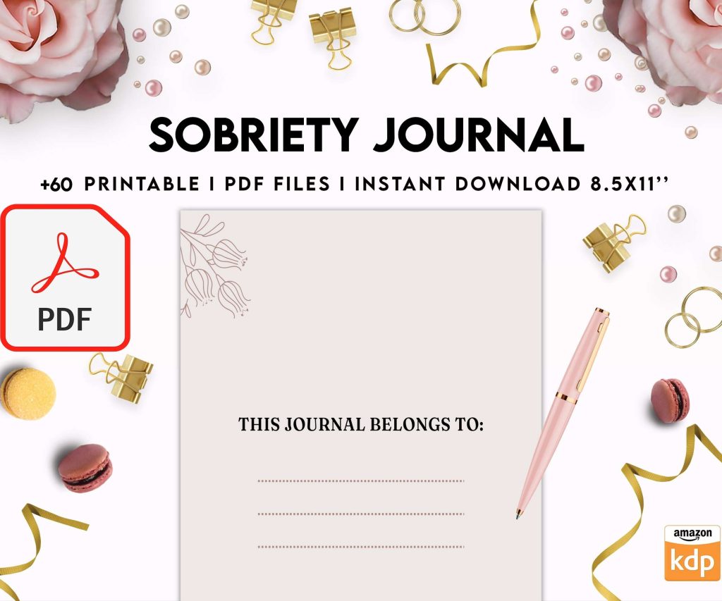 Sobriety, Addiction recovery Journal, calmness, KDP interior PDF file 8,5×11 inch