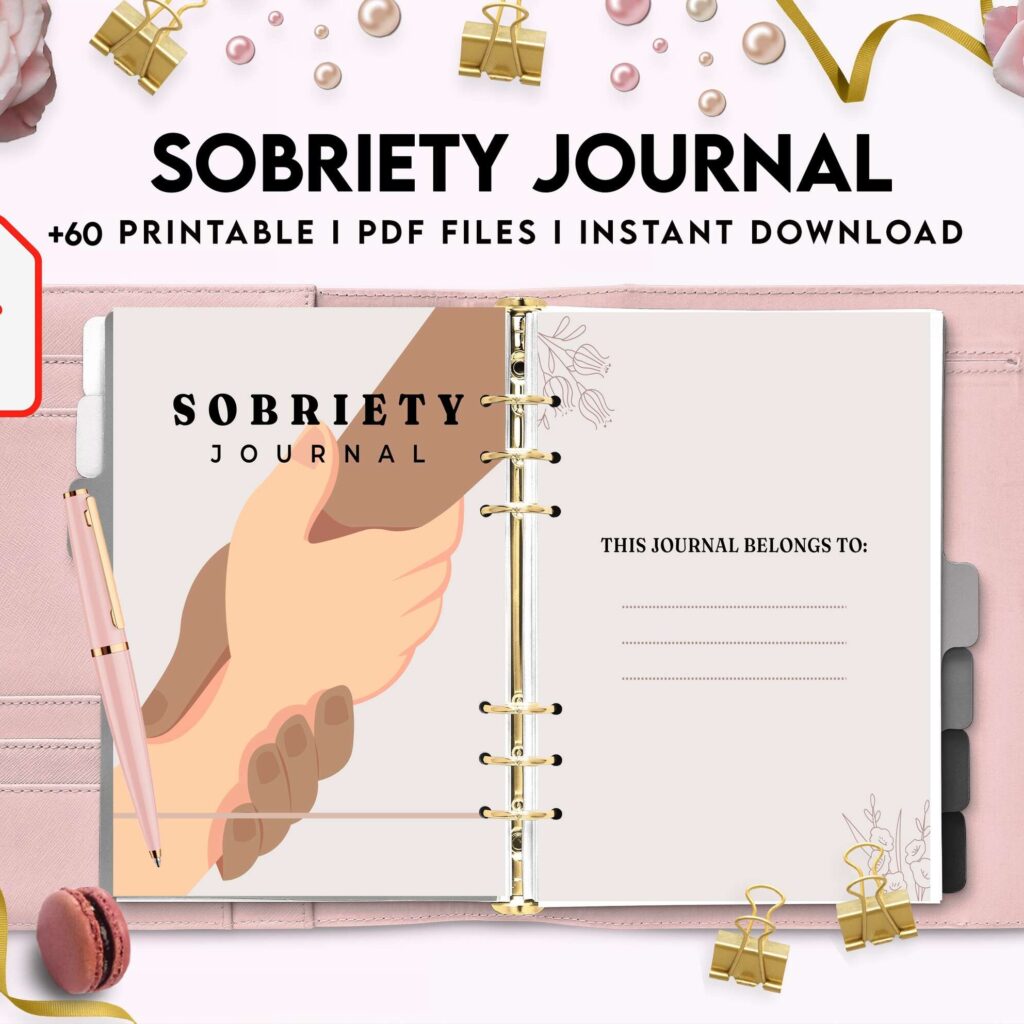 Sobriety, Addiction recovery Journal, calmness, KDP interior PDF file 8,5×11 inch