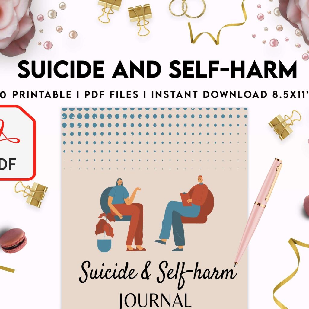 Suicide and self-harm journal, suicide awareness,suicide prevention, KDP interior PDF file 8,5×11 inch