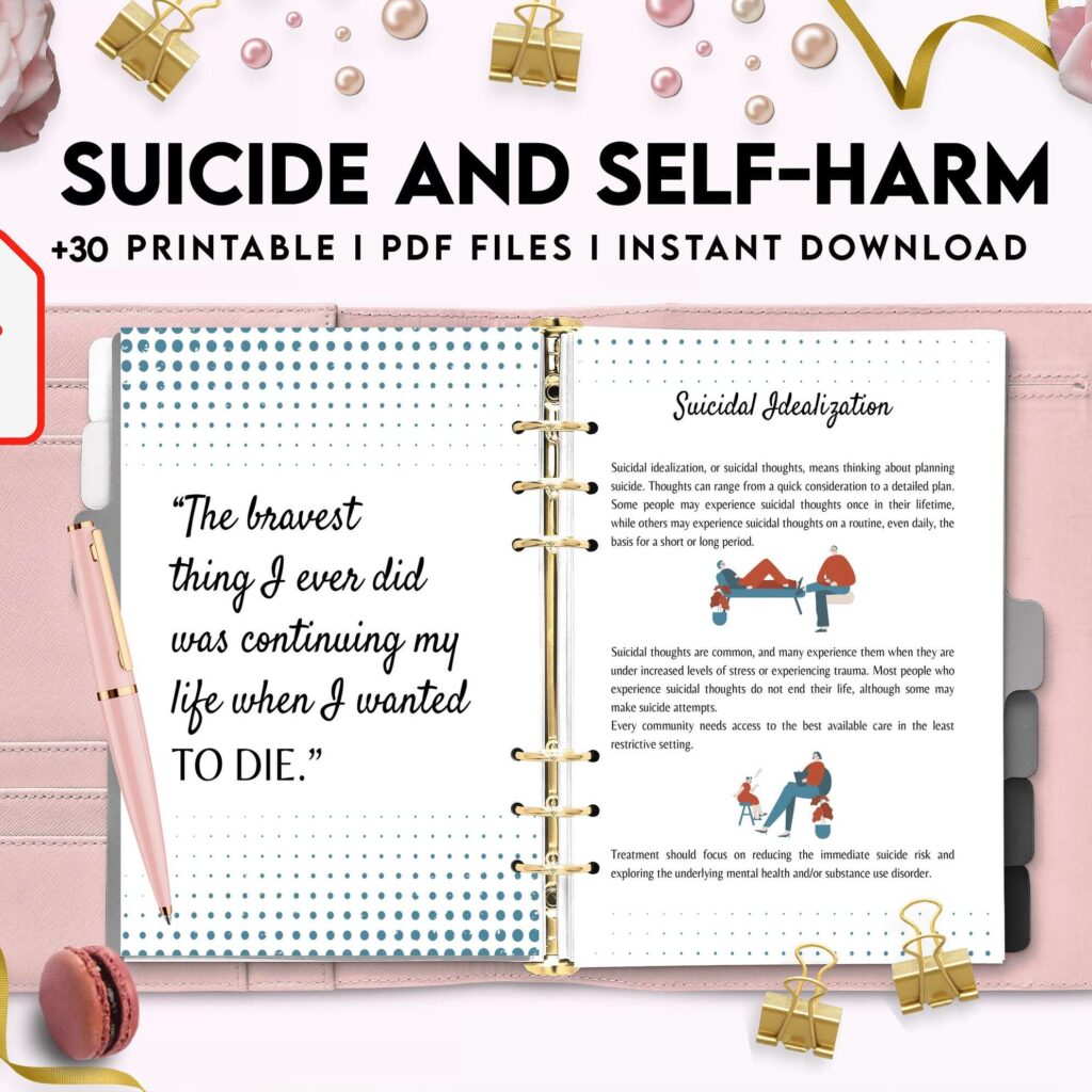 Suicide and self-harm journal, suicide awareness,suicide prevention, KDP interior PDF file 8,5×11 inch