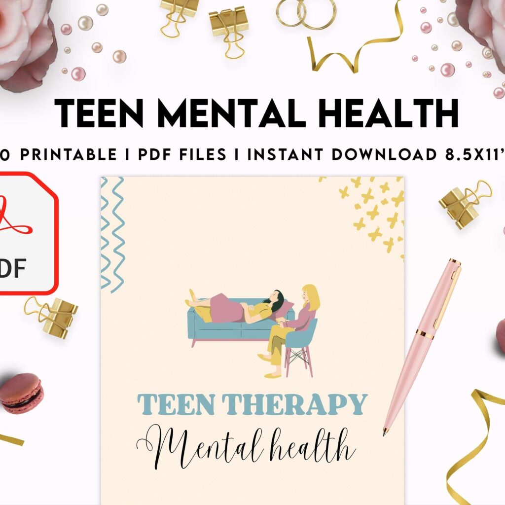 Teen Mental Health, teen therapy journal , teen coping skills, teen Shadow Work, KDP interior PDF file 8,5×11 inch