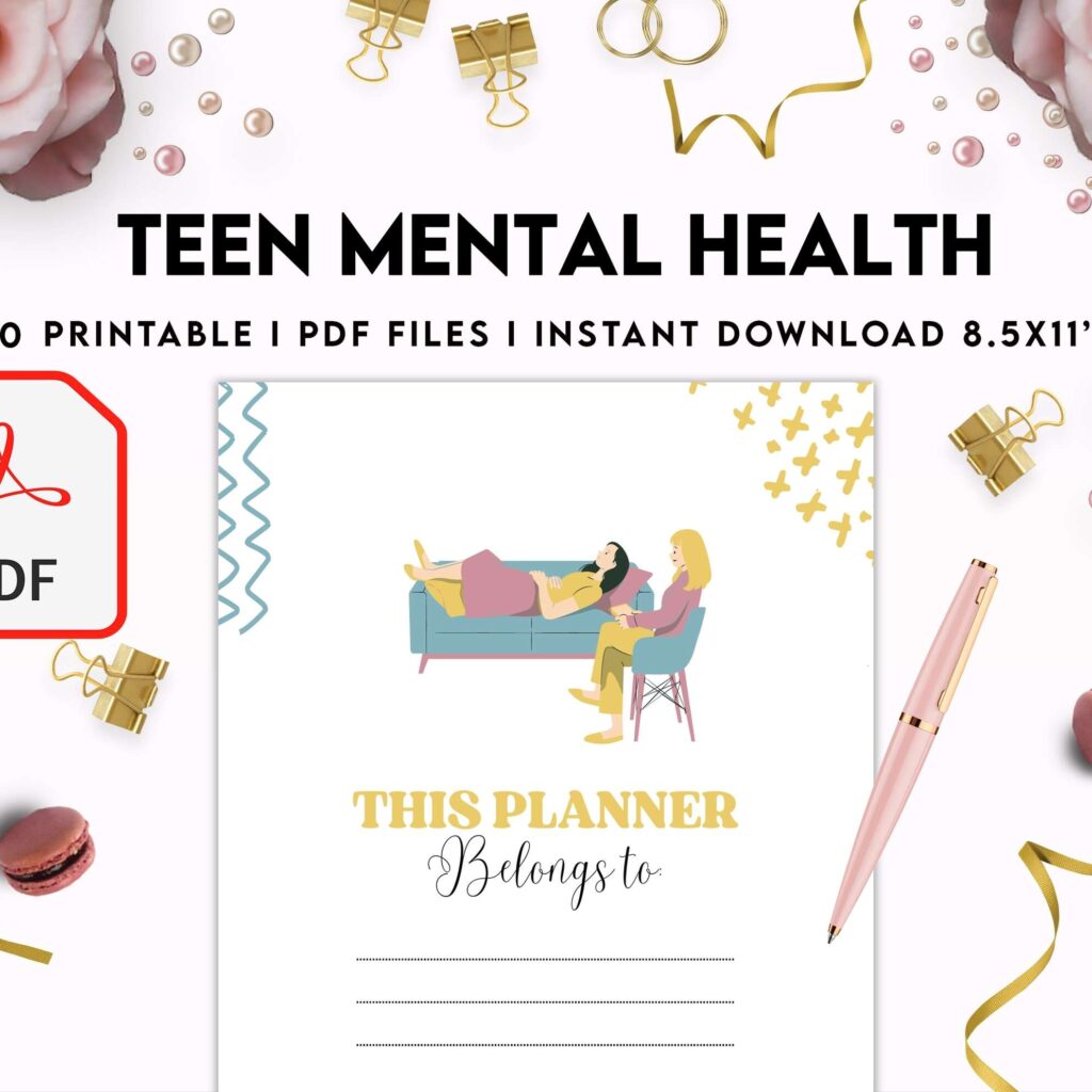 Teen Mental Health, teen therapy journal , teen coping skills, teen Shadow Work, KDP interior PDF file 8,5×11 inch
