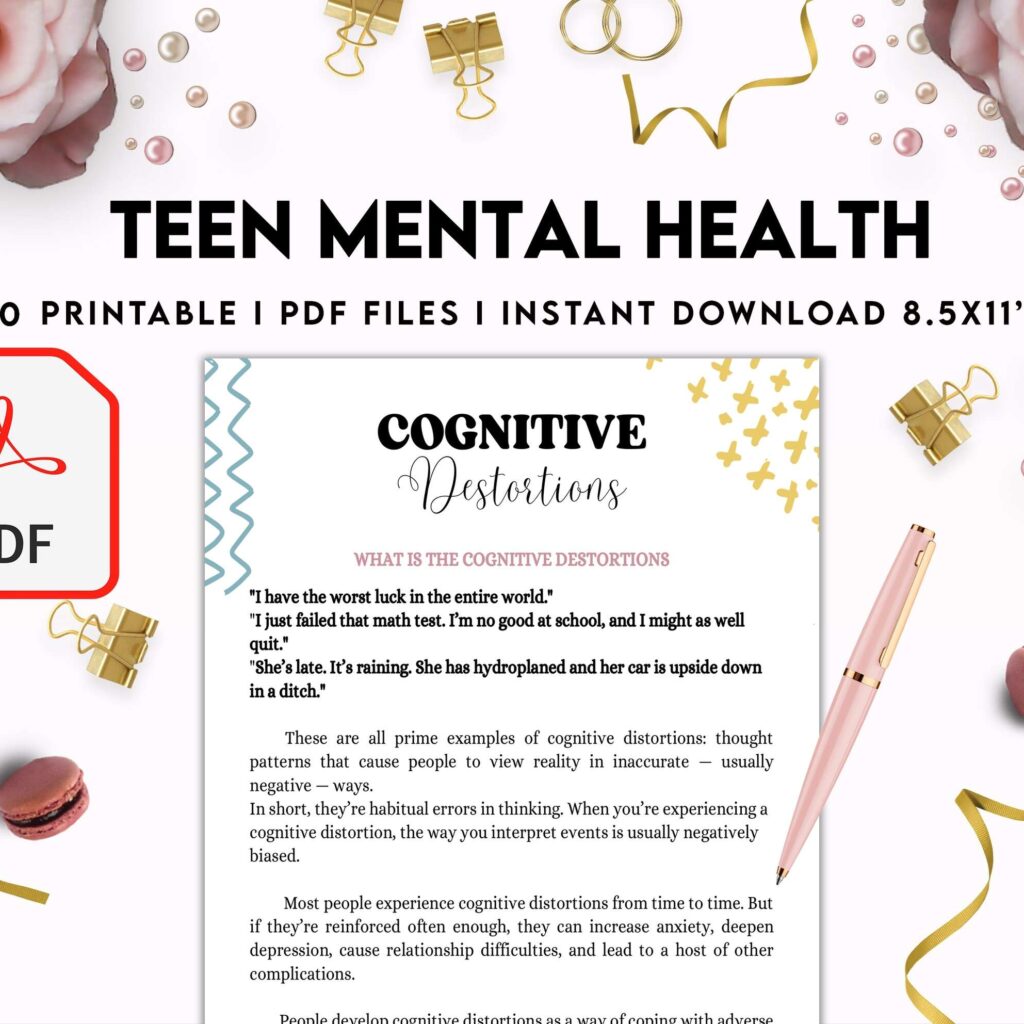 Teen Mental Health, teen therapy journal , teen coping skills, teen Shadow Work, KDP interior PDF file 8,5×11 inch