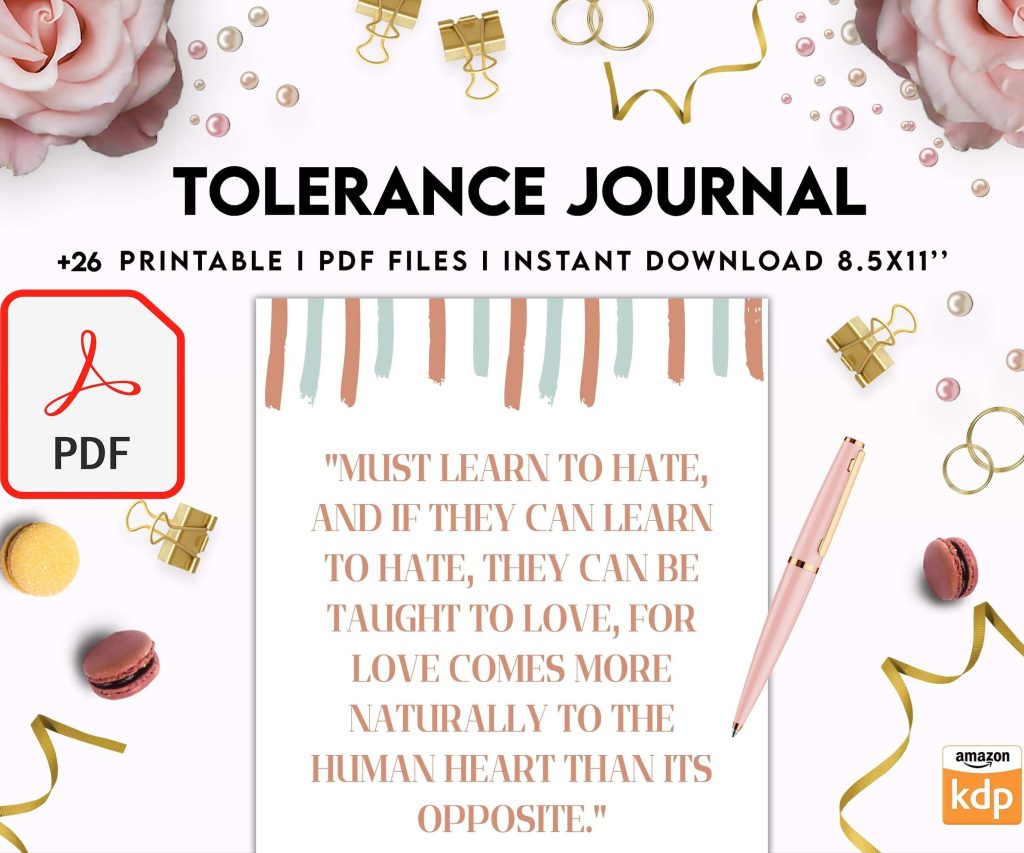 Tolerance Journal, window of tolerance, therapy journal , self discovery, self esteem, KDP interior PDF file 8,5×11 inch
