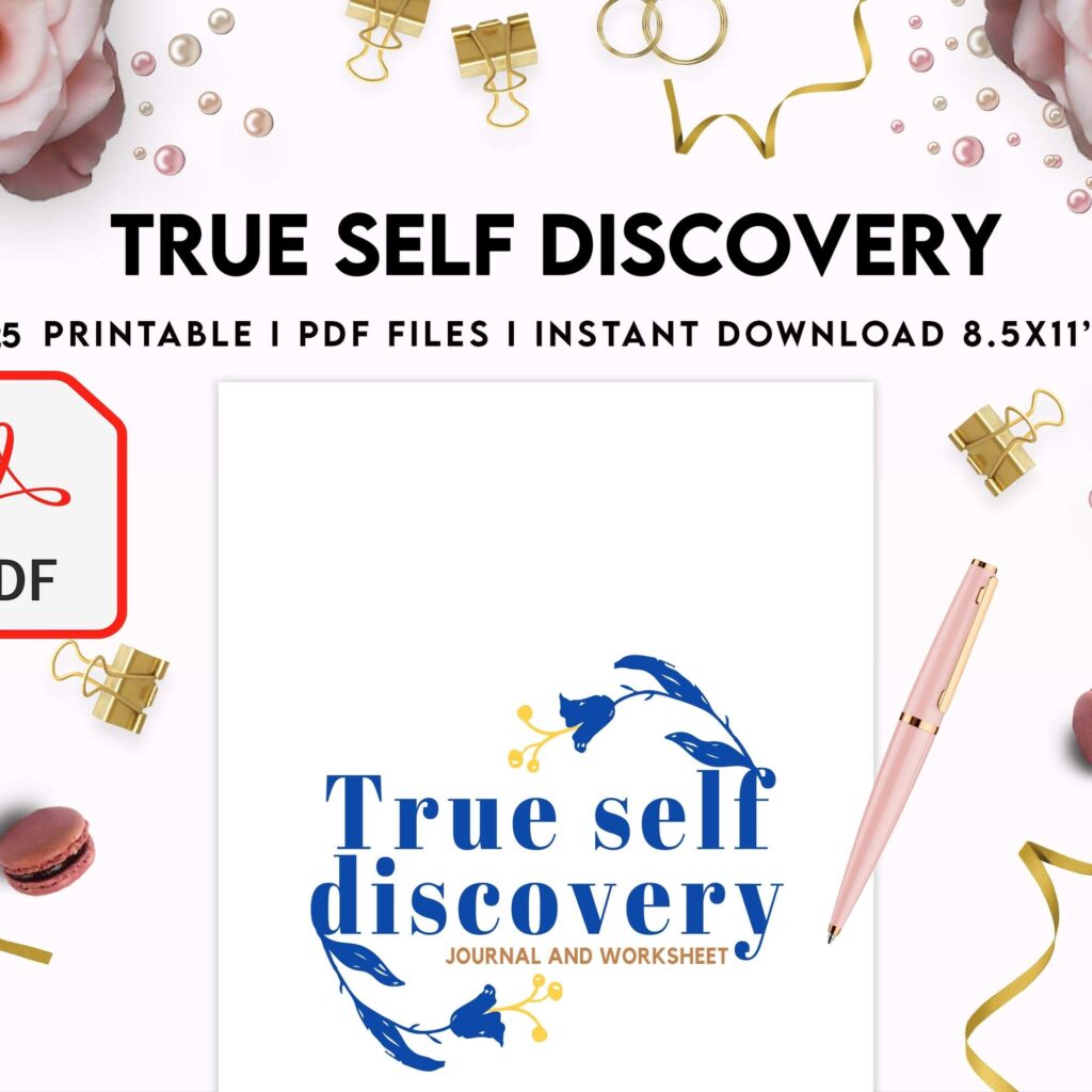 True Self Discovery, self esteem, self love journal , self care journal, manifestation KDP interior PDF file 8,5×11 inch