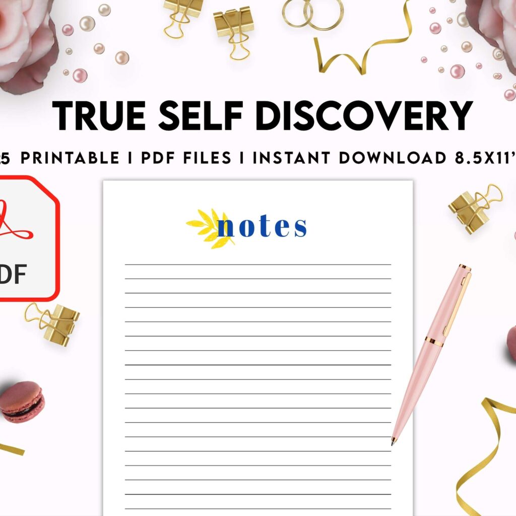 True Self Discovery, self esteem, self love journal , self care journal, manifestation KDP interior PDF file 8,5×11 inch