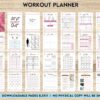 Workout Planner, exercise tracker , Fitness Journal, workout journal, KDP interior PDF file 8,5×11 inch