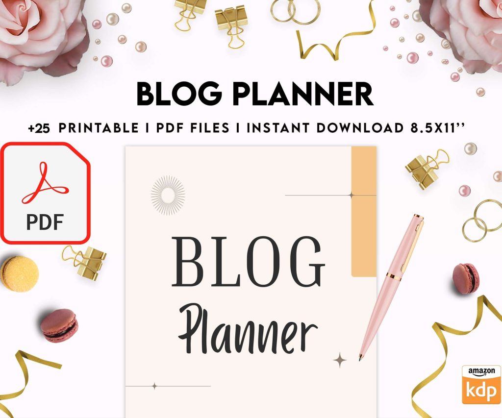 Blog Planner, Planner for blogger, social media Planner, content planner, KDP interior PDF file 8,5×11 inch