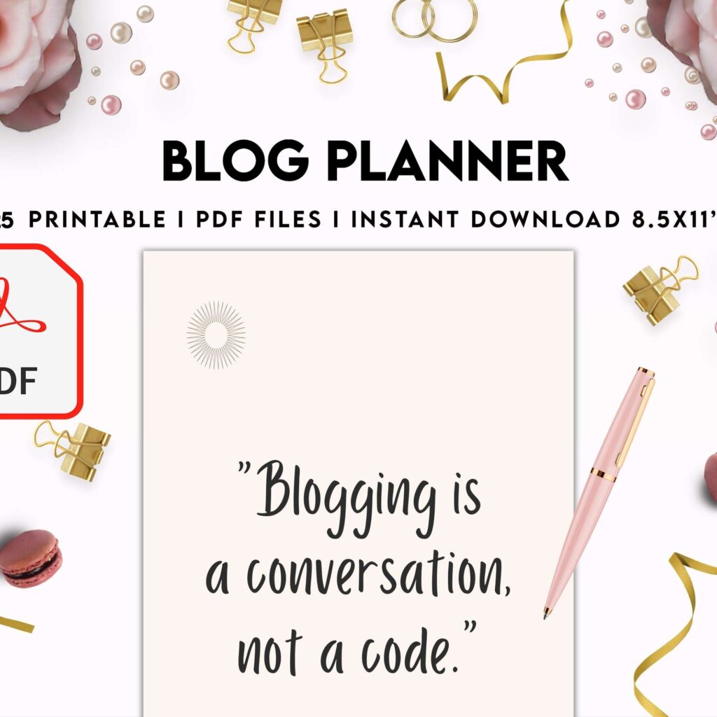 Blog Planner, Planner for blogger, social media Planner, content planner, KDP interior PDF file 8,5×11 inch
