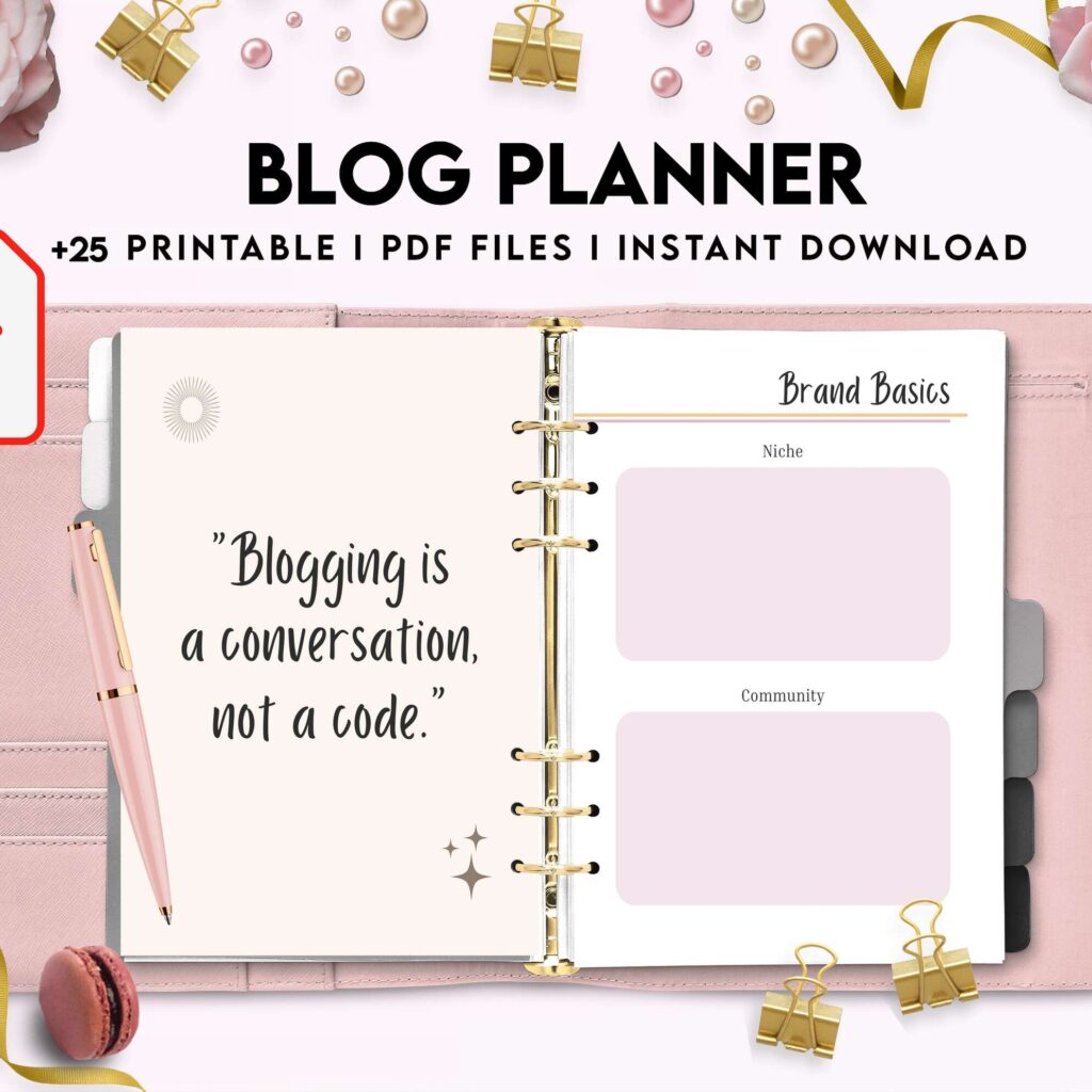 Blog Planner, Planner for blogger, social media Planner, content planner, KDP interior PDF file 8,5×11 inch