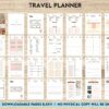 Travel Planner, travel checklist , trip organizer, vacation planner, travel itinerary KDP interior PDF file 8,5×11 inch