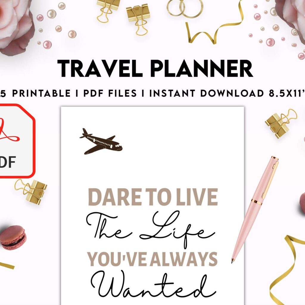 Travel Planner, travel checklist , trip organizer, vacation planner, travel itinerary KDP interior PDF file 8,5×11 inch