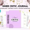 Inner Critic Journal, self discovery,self esteem, Limiting Beliefs Canva Editable Templates 8,5×11 inch, KDP interior
