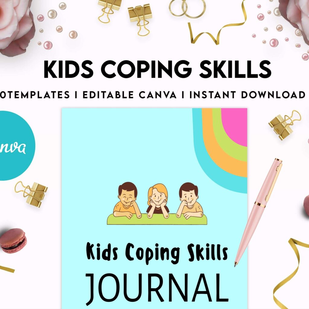 Kids Coping Skills, kids therapy, kids self discovery, kids self esteem, kids Limiting Beliefs Canva Editable Templates 8,5×11 inch, KDP interior
