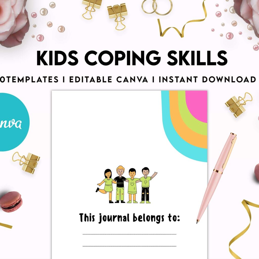 Kids Coping Skills, kids therapy, kids self discovery, kids self esteem, kids Limiting Beliefs Canva Editable Templates 8,5×11 inch, KDP interior