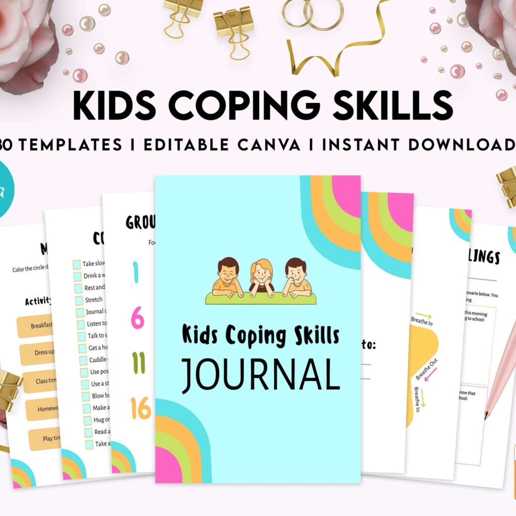 Kids Coping Skills, kids therapy, kids self discovery, kids self esteem, kids Limiting Beliefs Canva Editable Templates 8,5×11 inch, KDP interior
