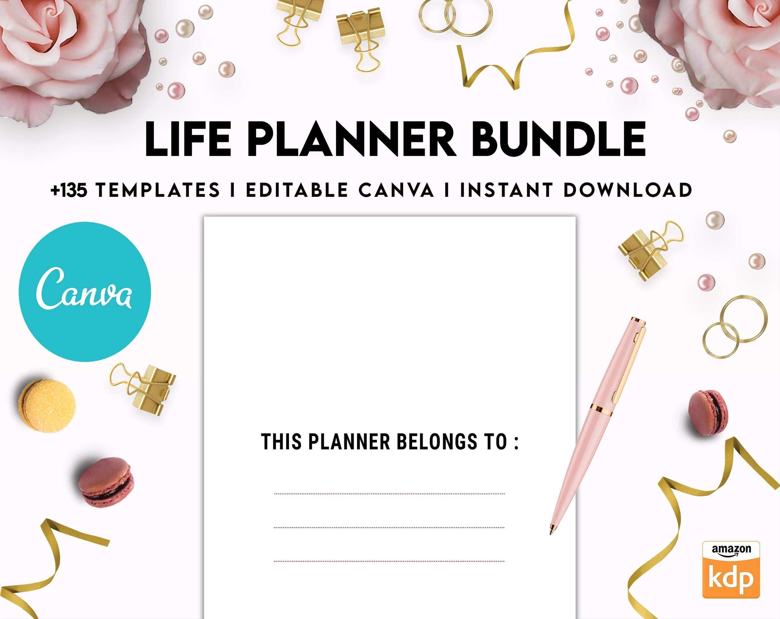 Life Planner Bundle, life organizer, adhd planner, productivity planner, Canva Editable Templates 8,5×11 inch, KDP interior Life Planner Bundle, life organizer, adhd planner, productivity planner, Canva Editable Templates 8,5×11 inch, KDP interior