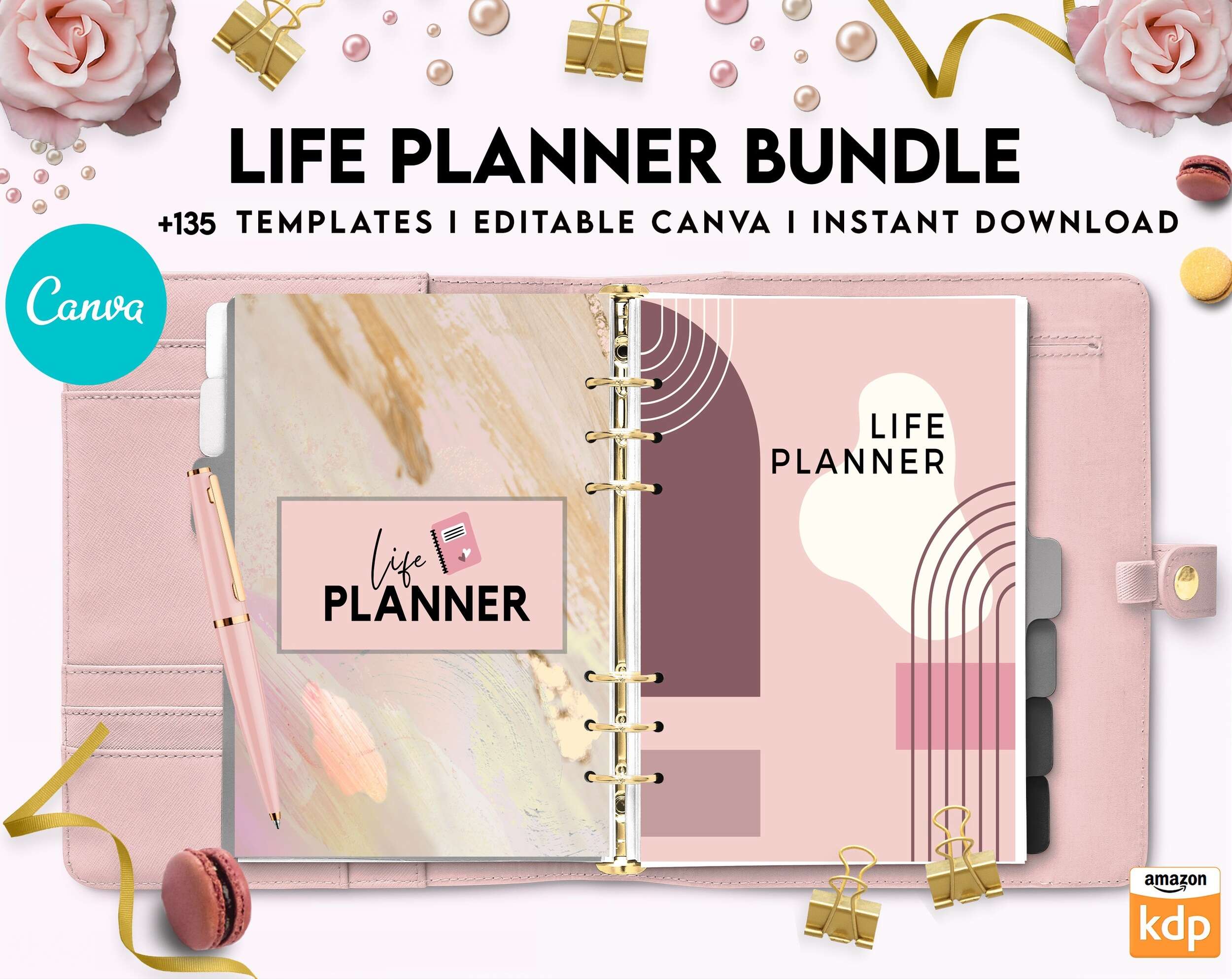 Life Planner Bundle, life organizer, adhd planner, productivity planner, Canva Editable Templates 8,5×11 inch, KDP interior Life Planner Bundle, life organizer, adhd planner, productivity planner, Canva Editable Templates 8,5×11 inch, KDP interior