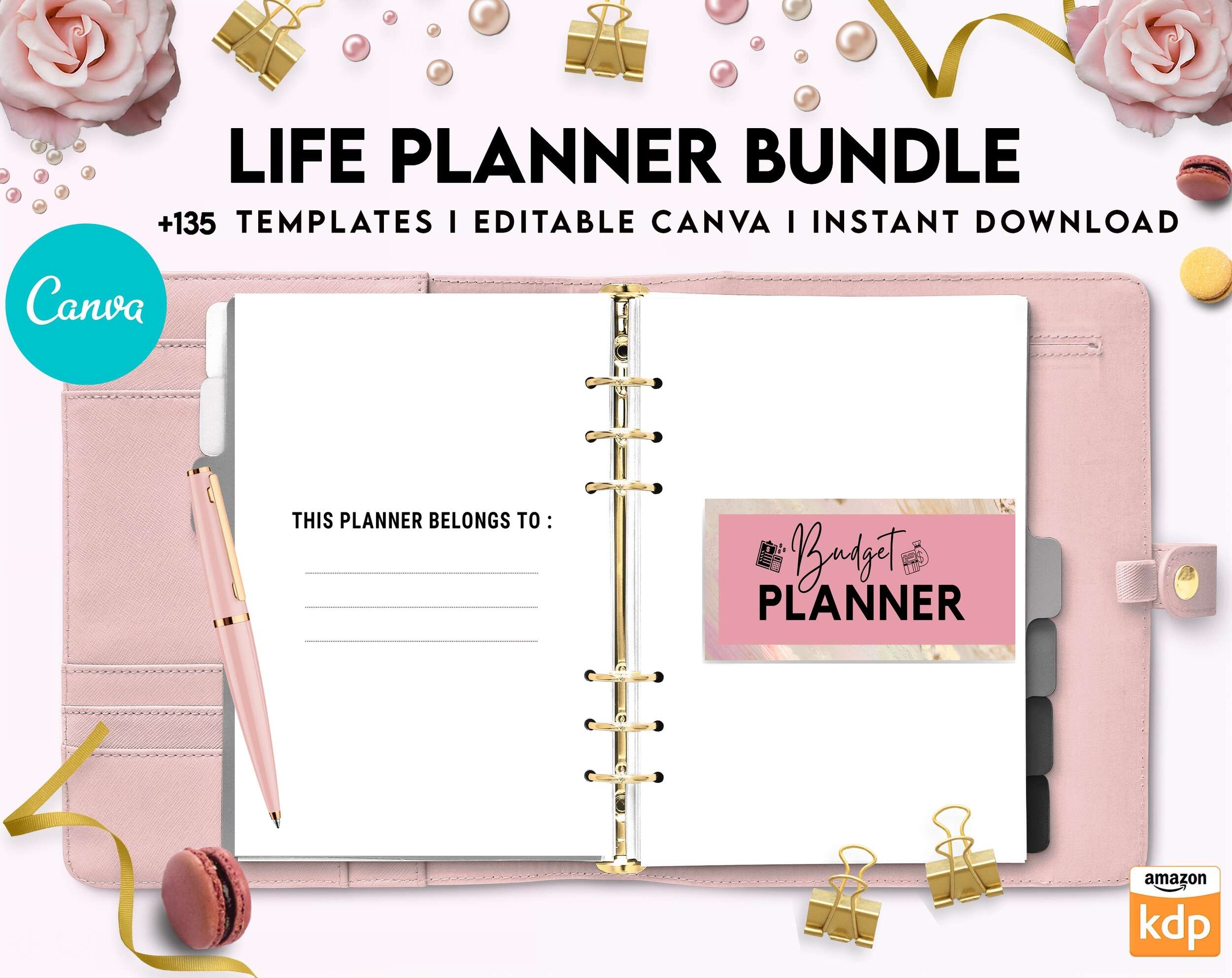 Life Planner Bundle, life organizer, adhd planner, productivity planner, Canva Editable Templates 8,5×11 inch, KDP interior Life Planner Bundle, life organizer, adhd planner, productivity planner, Canva Editable Templates 8,5×11 inch, KDP interior